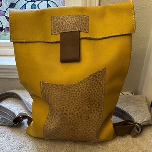 Yellow and Brown Backpack